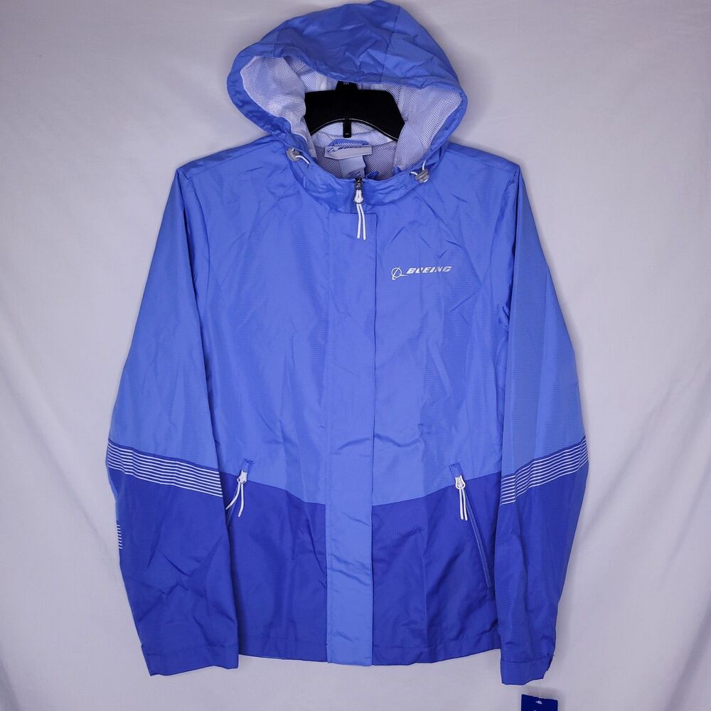 Boeing Jacket Womens Small Blue Rain Windbreaker Ripstop NWT